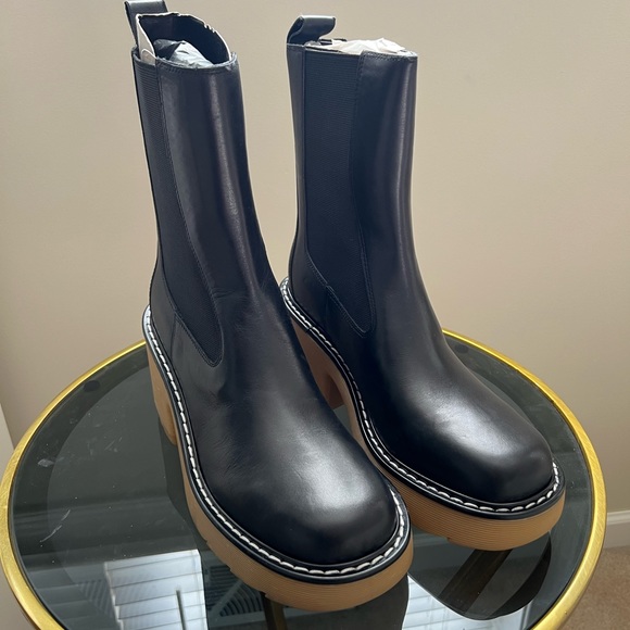 Marc Fisher Black Fredy Platform Boot black sz 7.5 - Picture 2 of 8